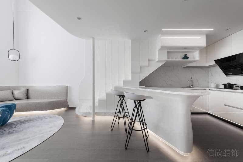 深圳寶安現(xiàn)代白色調(diào)家庭裝修案例餐廚 深圳寶安現(xiàn)代白色調(diào)家庭裝修案例餐廚