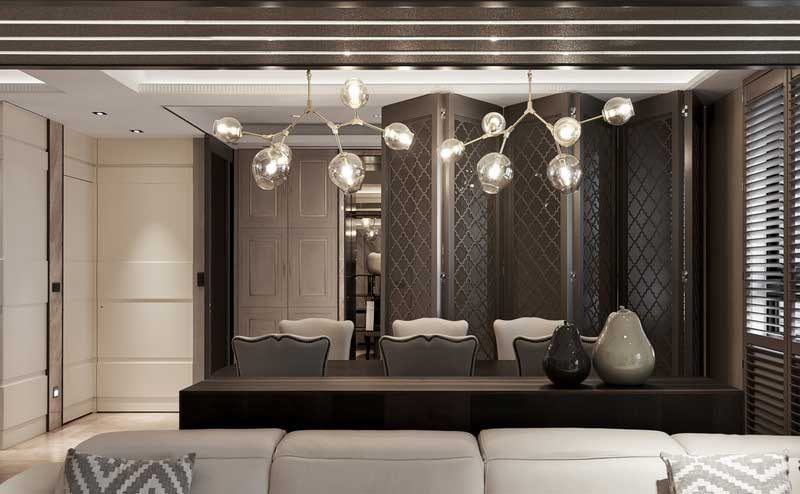 深圳福田區(qū)美式極簡風(fēng)格家庭裝修設(shè)計案例燈具