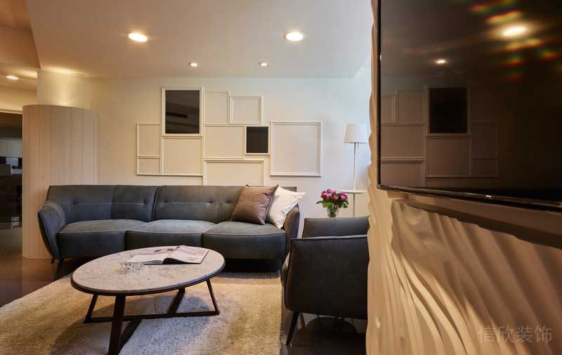 深圳南山西麗暖色調(diào)美式極簡家裝裝修軟裝陳設(shè)