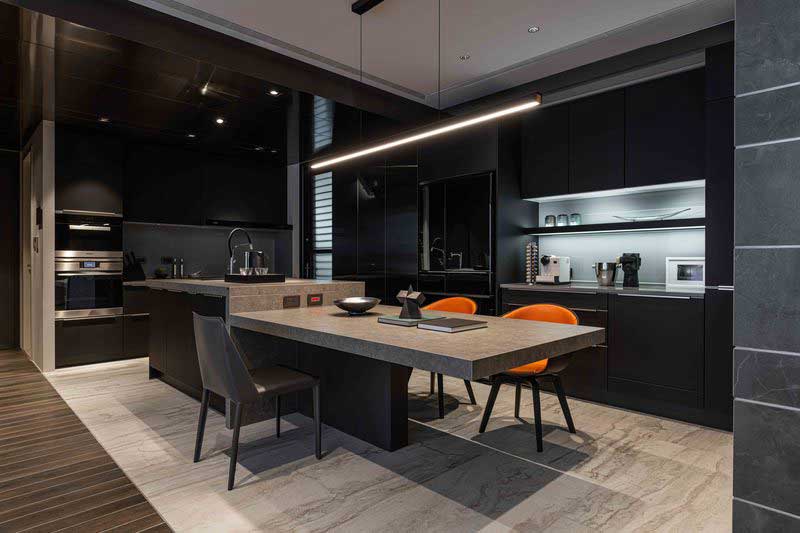 深圳福田區(qū)簡約美式家庭新房裝修設(shè)計(jì)案例餐廳