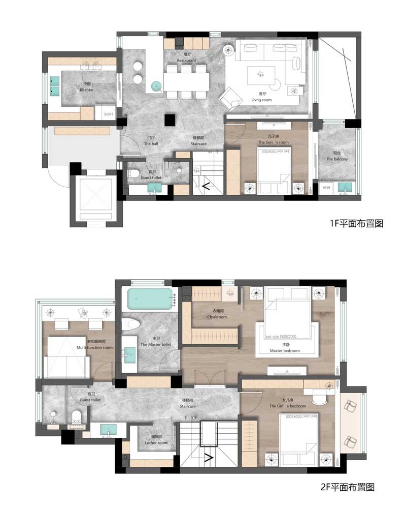 深圳南山區(qū)玫瑰金調(diào)性輕奢風(fēng)家庭裝修實景圖平面布置圖