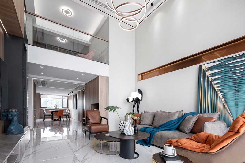 深圳羅湖區(qū)現(xiàn)代輕奢風(fēng)家居裝修設(shè)計客廳家具