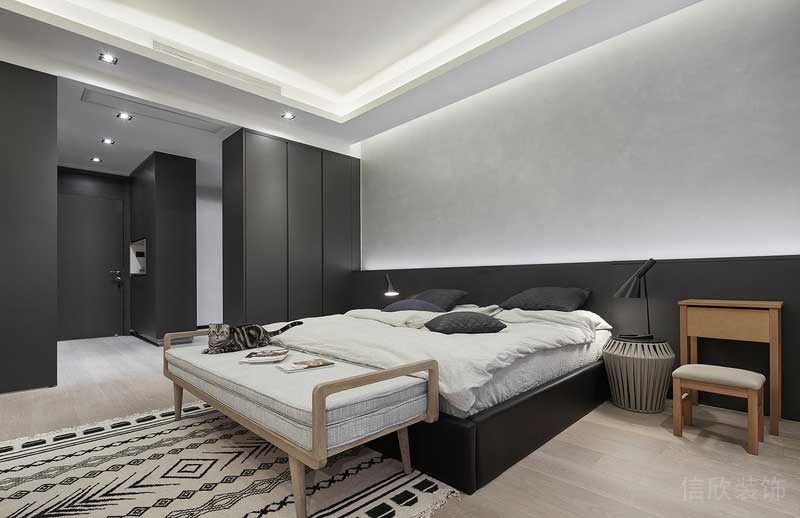 深圳龍崗區(qū)簡(jiǎn)約風(fēng)格家裝裝修案例主臥家具