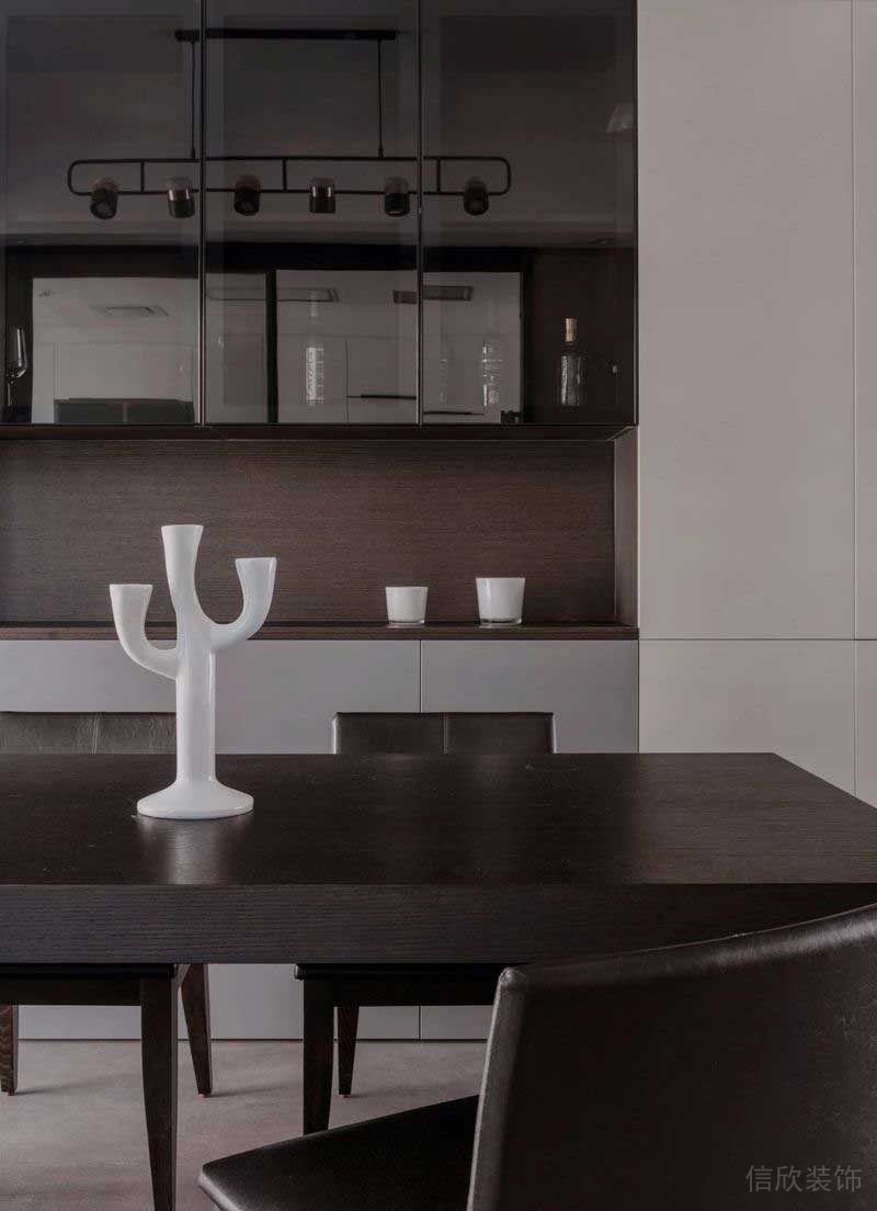 深圳福田區(qū)筆架山極簡(jiǎn)風(fēng)新房裝修設(shè)計(jì)案例餐桌