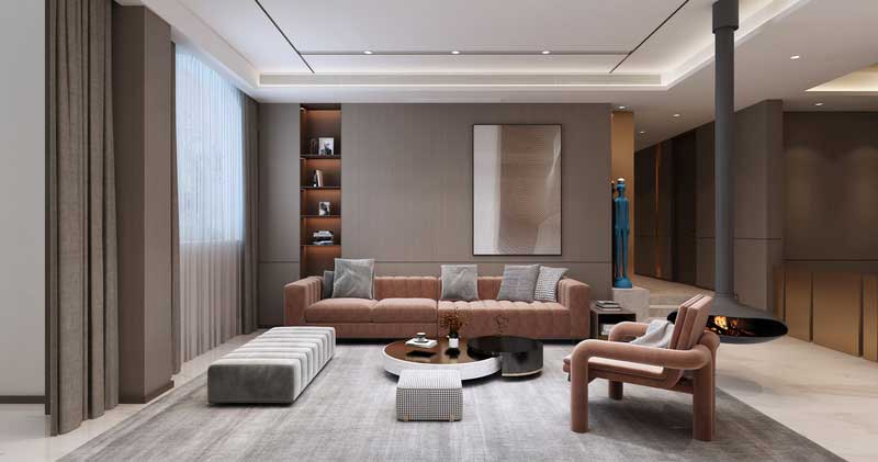 南山區(qū)現代混搭家裝裝修沙發(fā)背景墻