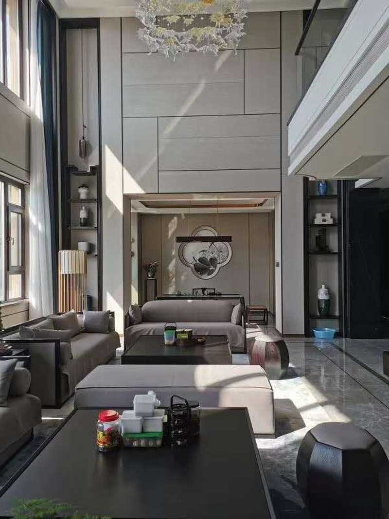 深圳南山新中式家居裝修設(shè)計圖客廳裝飾藝術(shù)品