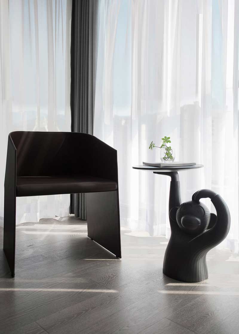 深圳鹽田美式極簡風(fēng)家庭新房裝修工程案例休閑椅