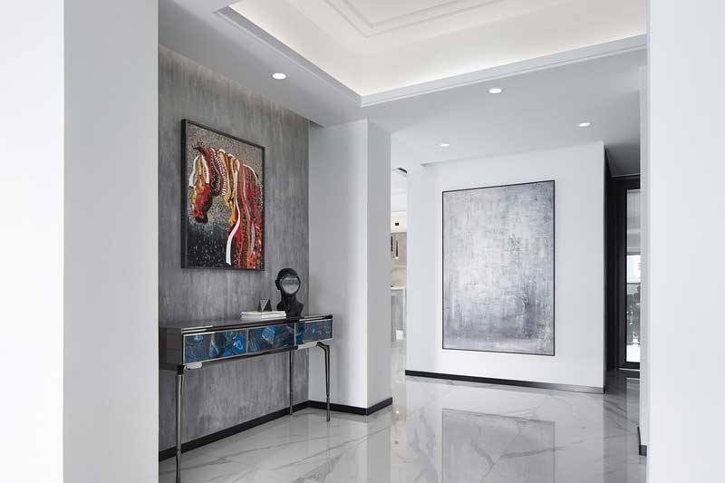 深圳寶安西鄉(xiāng)高級(jí)灰色調(diào)簡約家居裝修實(shí)景圖過道