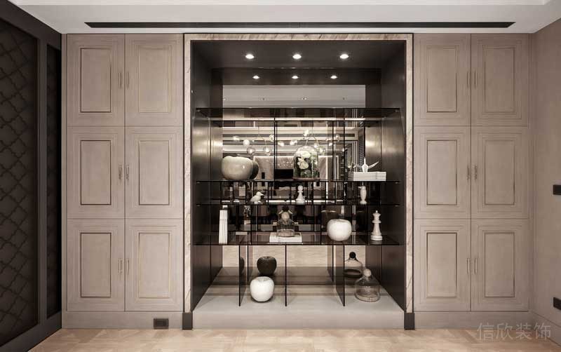 深圳福田區(qū)美式極簡風(fēng)格家庭裝修設(shè)計案例裝飾柜