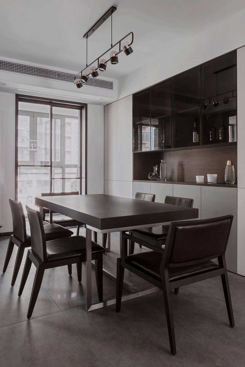 深圳福田區(qū)筆架山極簡(jiǎn)風(fēng)新房裝修設(shè)計(jì)案例餐廳