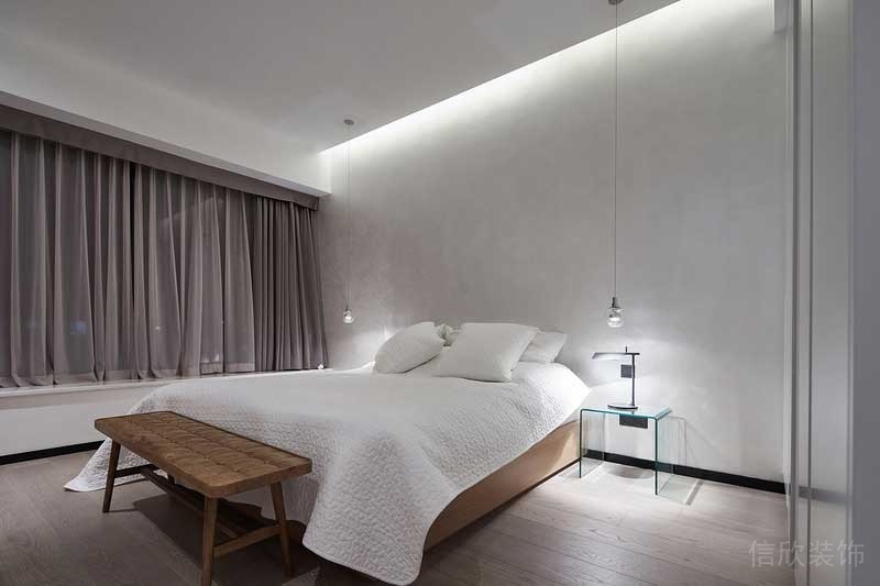 深圳龍崗區(qū)黑白灰極簡(jiǎn)風(fēng)家居裝修竣工實(shí)景圖次臥
