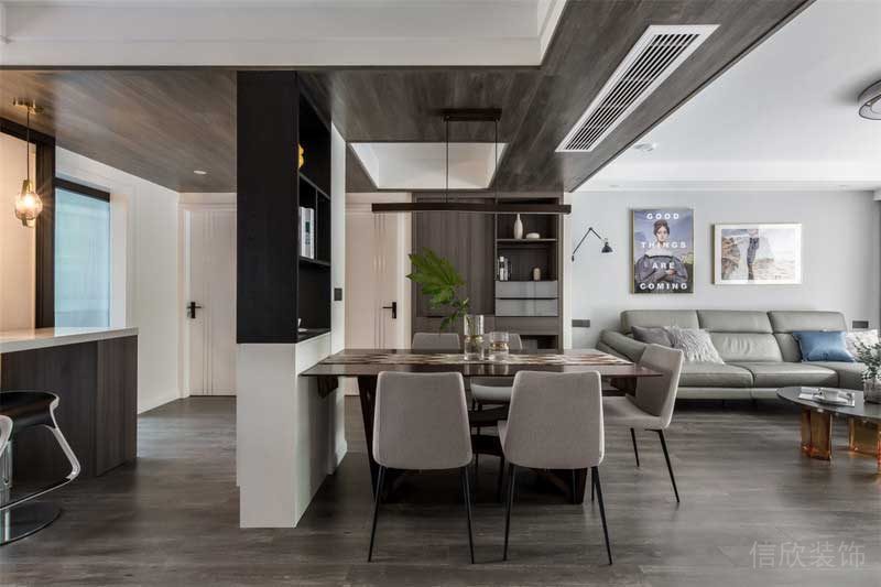 深圳羅湖區(qū)簡約風(fēng)小戶型裝修工程施工餐廳