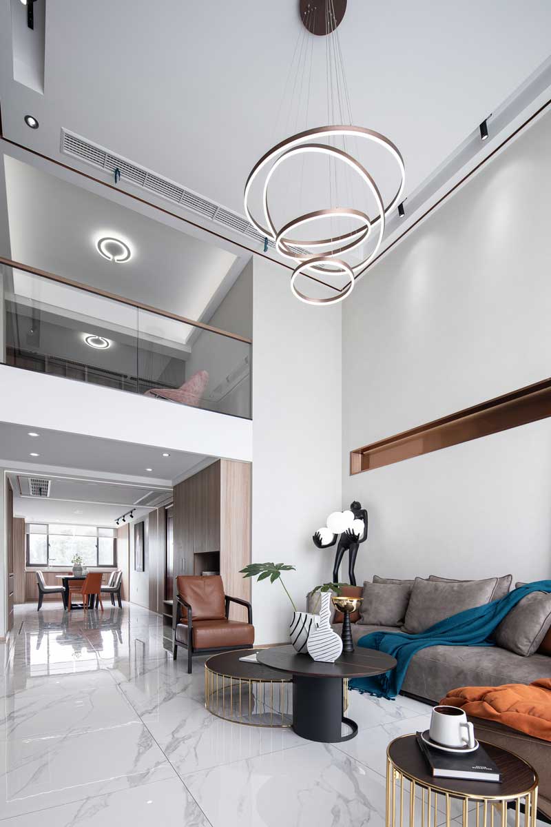 深圳羅湖區(qū)現(xiàn)代輕奢風(fēng)家居裝修設(shè)計客廳