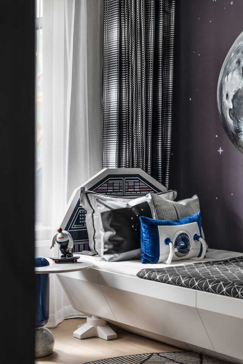 深圳福田現(xiàn)代北歐風(fēng)家居裝修設(shè)計兒童房睡床
