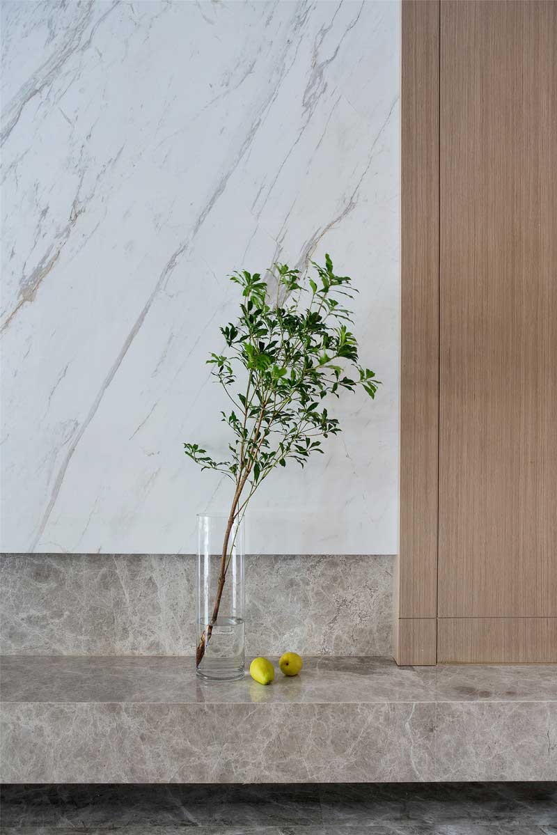 深圳羅湖現(xiàn)代簡約家庭裝修圖片大理石電視柜