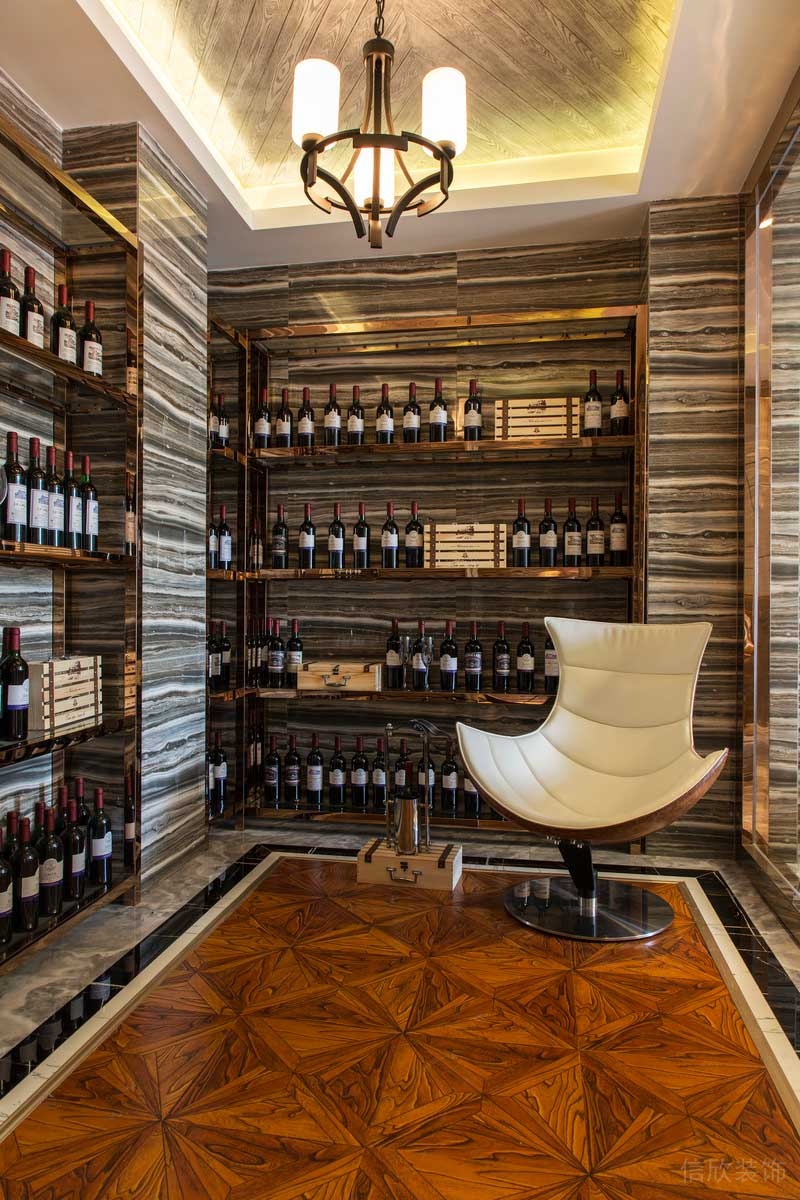 深圳龍華觀瀾現(xiàn)代輕奢家庭別墅裝飾設(shè)計(jì)酒窖