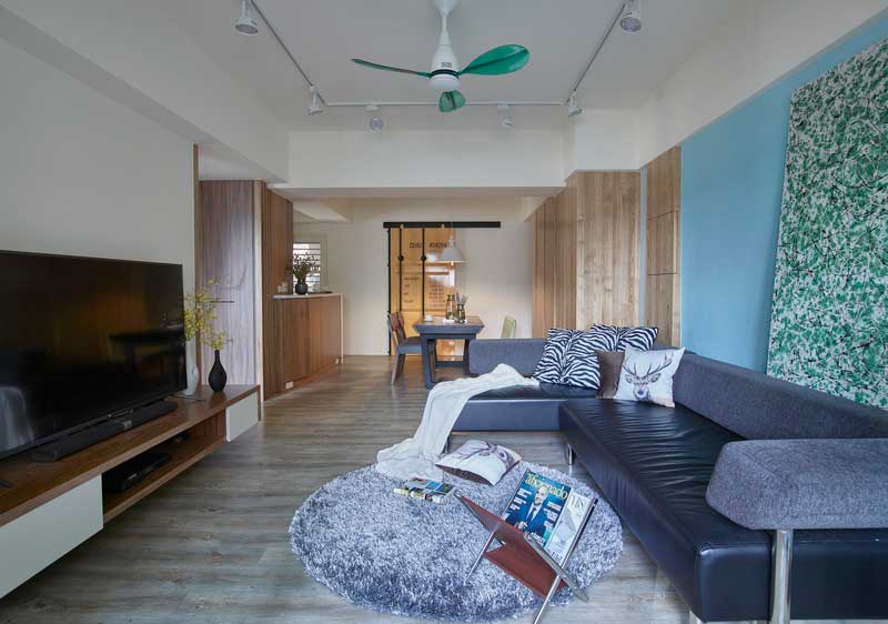 深圳鹽田區(qū)北歐風(fēng)格家居住宅裝修設(shè)計(jì)效果圖客廳