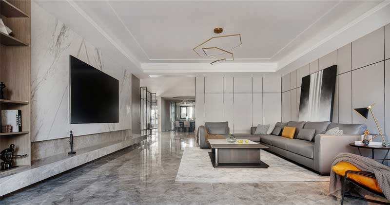 深圳羅湖現(xiàn)代簡約家庭裝修圖片客廳