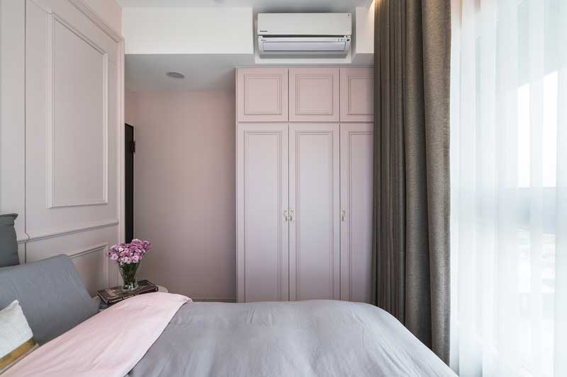 深圳鹽田區(qū)簡(jiǎn)歐風(fēng)格家居住房裝修設(shè)計(jì)主臥衣柜