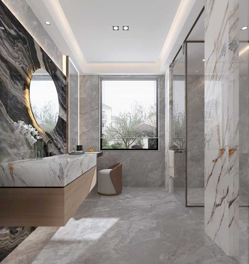 深圳南山區(qū)西麗輕奢新中式舊房三居室裝修公衛(wèi)