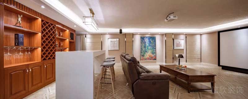 深圳寶安碧桂園簡(jiǎn)歐風(fēng)格別墅樣板間設(shè)計(jì)影音室休閑區(qū)