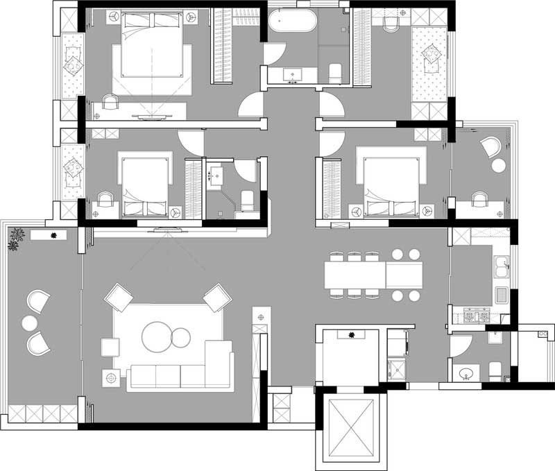 深圳羅湖區(qū)蓮塘現(xiàn)代簡約風(fēng)格家居裝修平面布置圖 深圳羅湖區(qū)蓮塘現(xiàn)代簡約風(fēng)格家居裝修平面布置圖