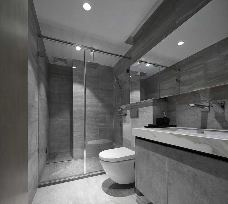 深圳寶安西鄉(xiāng)高級(jí)灰色調(diào)簡約家居裝修實(shí)景圖公衛(wèi)
