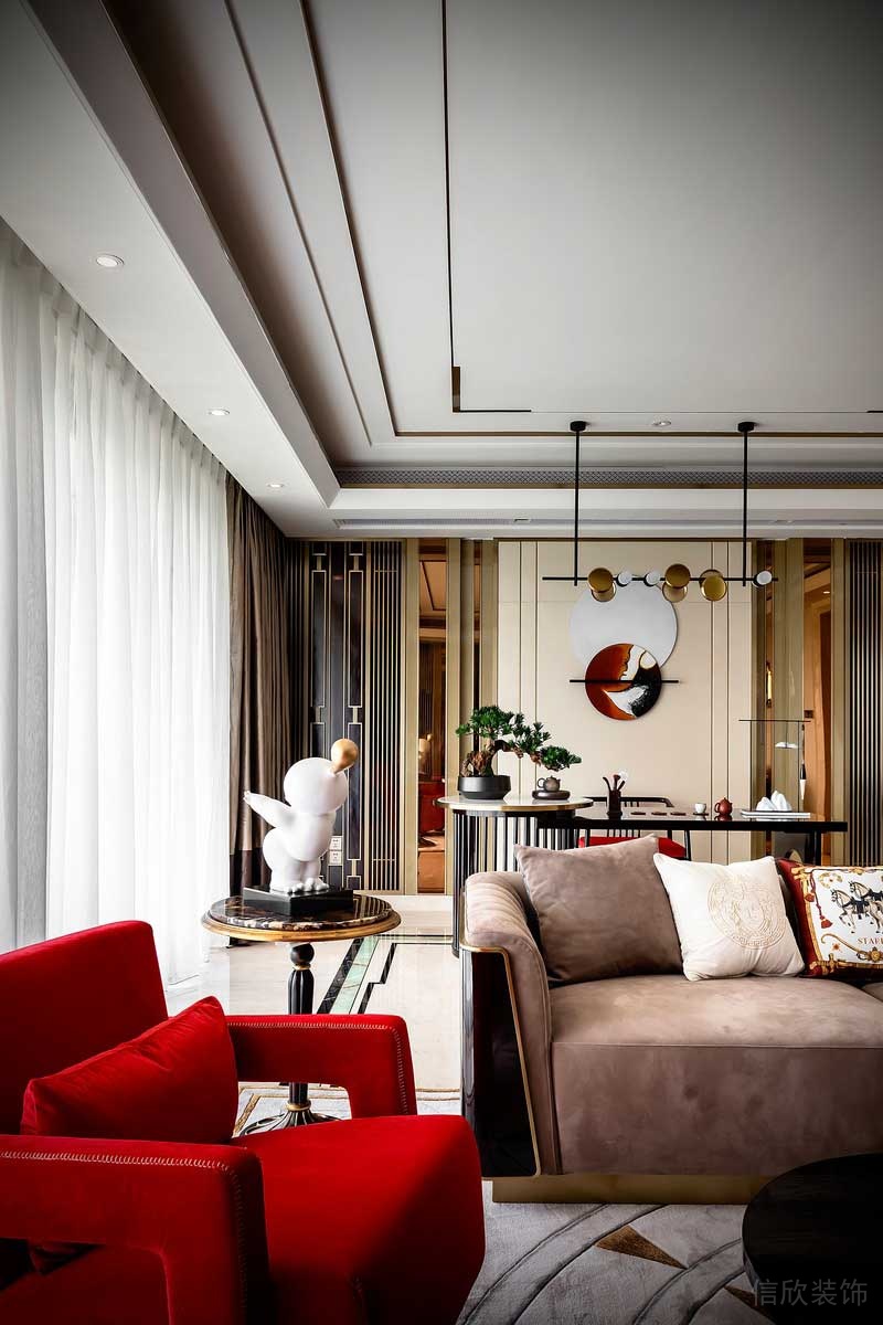 深圳龍華家裝復古輕奢風裝修設計天鵝絨沙發(fā) 深圳龍華家裝復古輕奢風裝修設計天鵝絨沙發(fā)