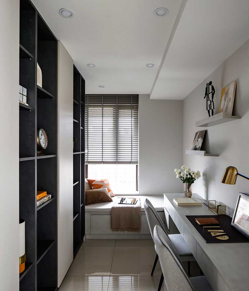 深圳羅湖輕奢風(fēng)格家庭新房裝修設(shè)計(jì)工程書房