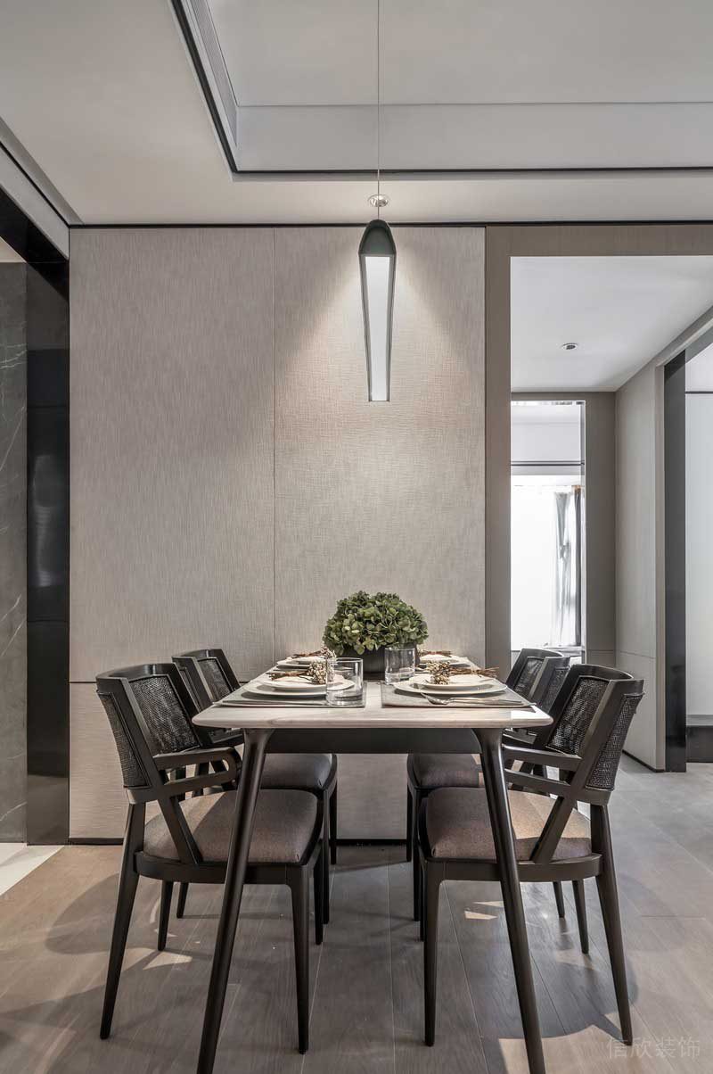 深圳寶安現(xiàn)代簡(jiǎn)約樣板房裝修設(shè)計(jì)餐廳