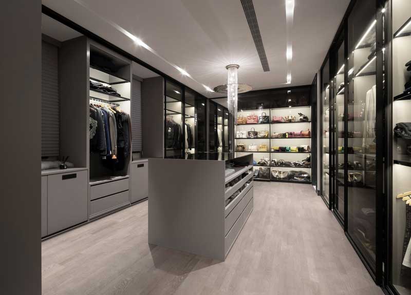 深圳南山白石洲美式輕奢風(fēng)二手房翻新改造裝修衣帽間