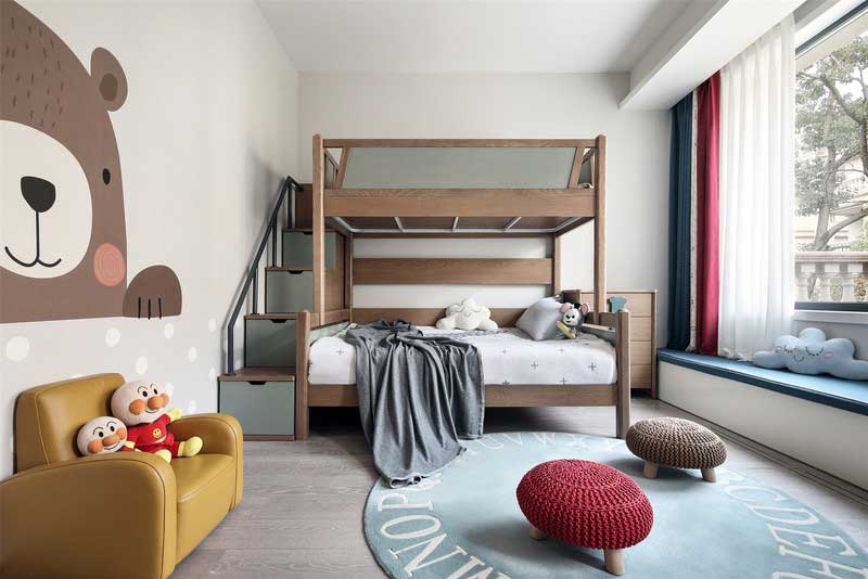 深圳南山區(qū)西麗簡約風(fēng)格別墅裝修兒童房