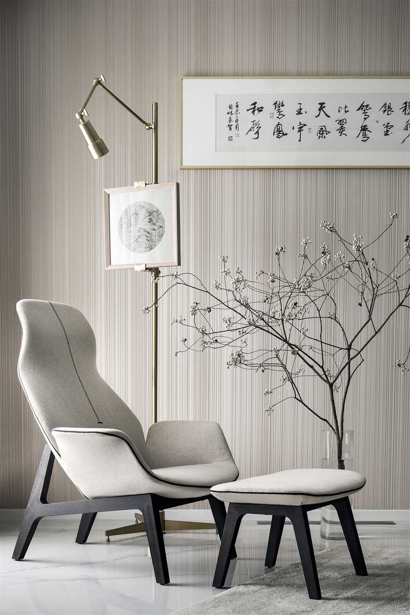 深圳南山區(qū)西麗簡約風(fēng)格別墅裝修書房休閑區(qū)