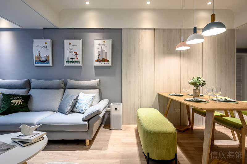 深圳鹽田區(qū)沙頭角北歐風(fēng)格舊房翻新改造裝修客餐廳