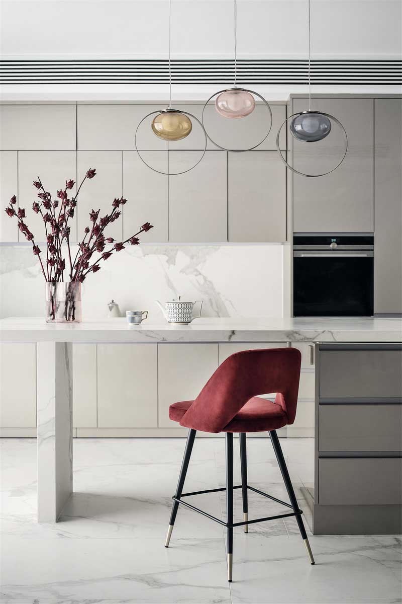 深圳南山區(qū)西麗簡約風(fēng)格別墅裝修西廚餐吧