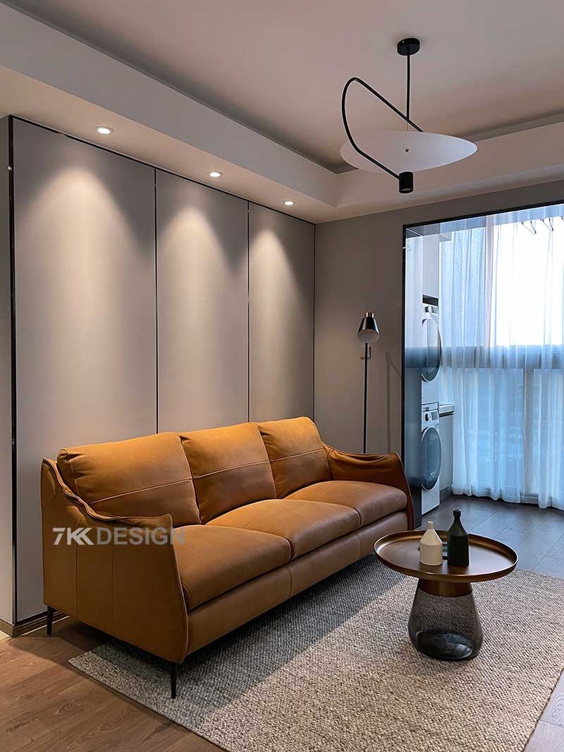 深圳福田區(qū)現(xiàn)代風格小戶型精裝修客廳沙發(fā)