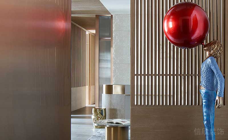 日式風(fēng)格裝修原木格子屏風(fēng)隔斷