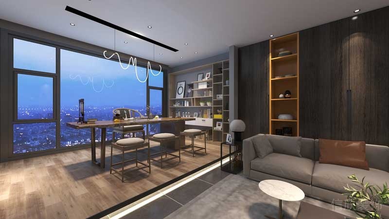 深圳羅湖區(qū)后現(xiàn)代家庭住房裝修設(shè)計方案茗茶區(qū)家具組合