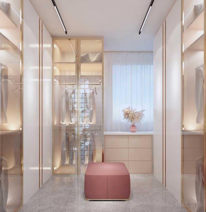 深圳福田區(qū)輕奢風(fēng)格家庭三居室裝修設(shè)計(jì)衣帽間 深圳福田區(qū)輕奢風(fēng)格家庭三居室裝修設(shè)計(jì)衣帽間