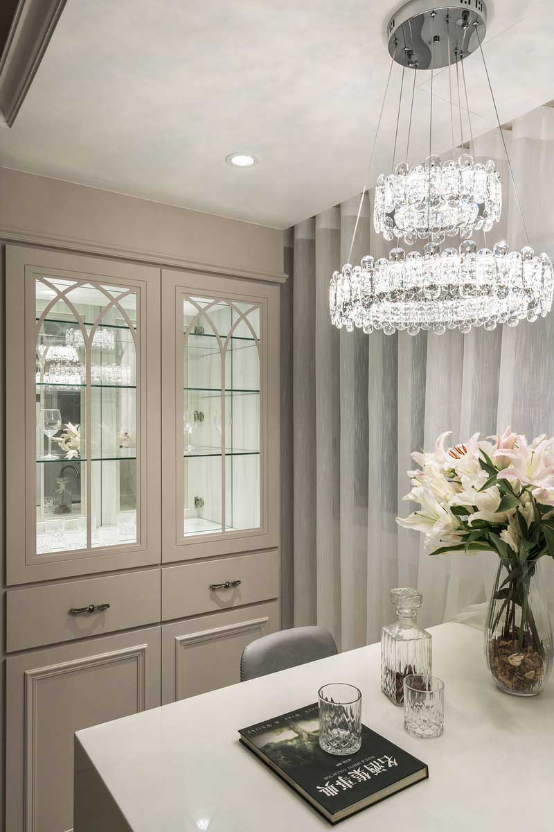 深圳鹽田區(qū)簡(jiǎn)歐風(fēng)格家居住房裝修設(shè)計(jì)水晶吊燈