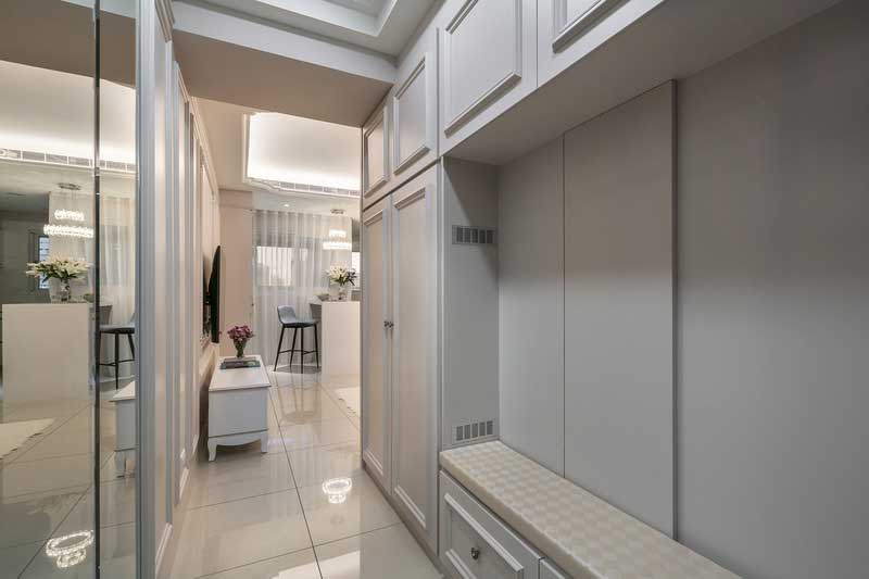 深圳鹽田區(qū)簡(jiǎn)歐風(fēng)格家居住房裝修設(shè)計(jì)玄關(guān)