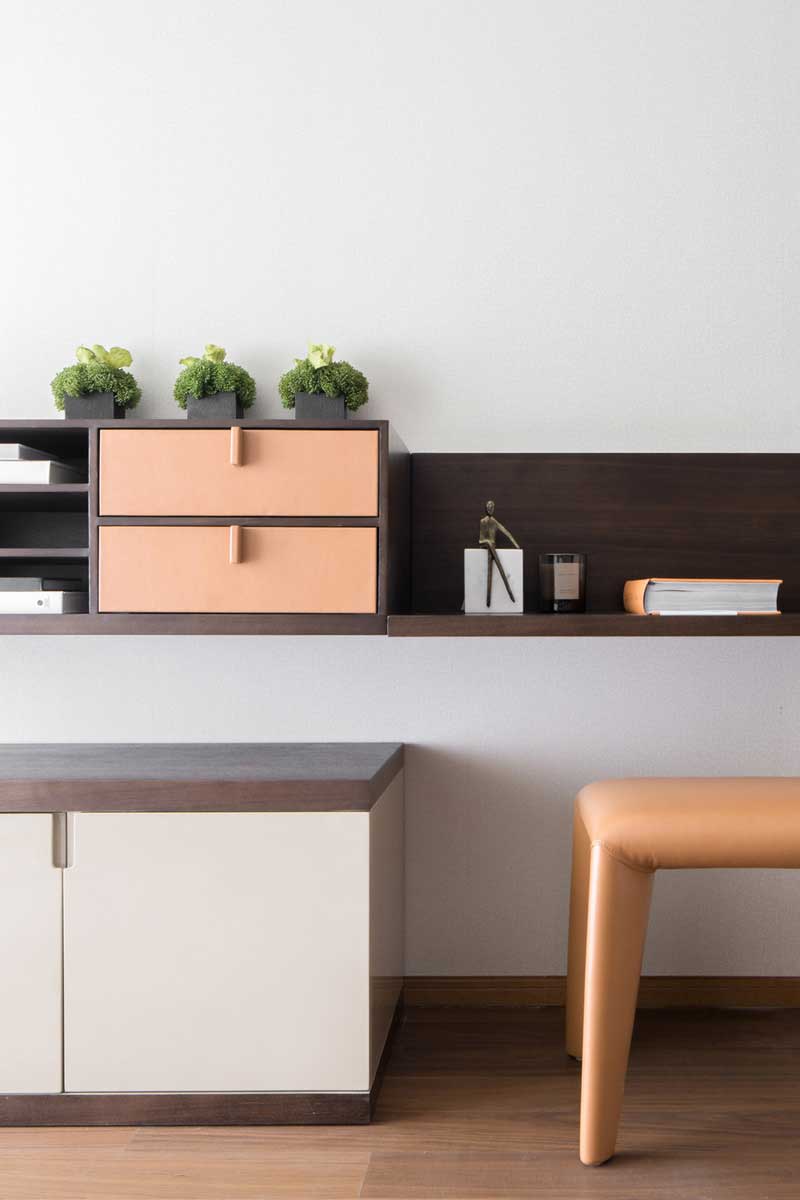 深圳羅湖萬(wàn)科三居室輕奢風(fēng)格樣板房設(shè)計(jì)案例書(shū)房