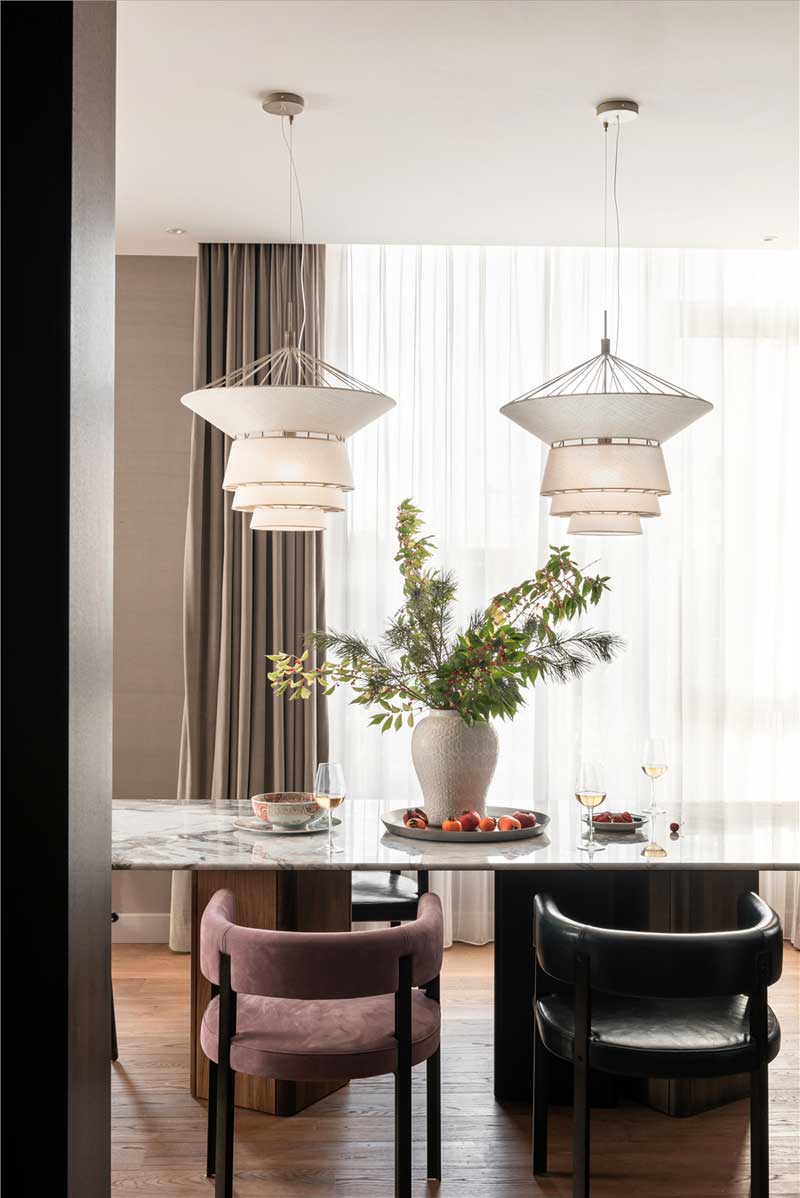 深圳寶安新中式田園風(fēng)別墅裝修餐廳