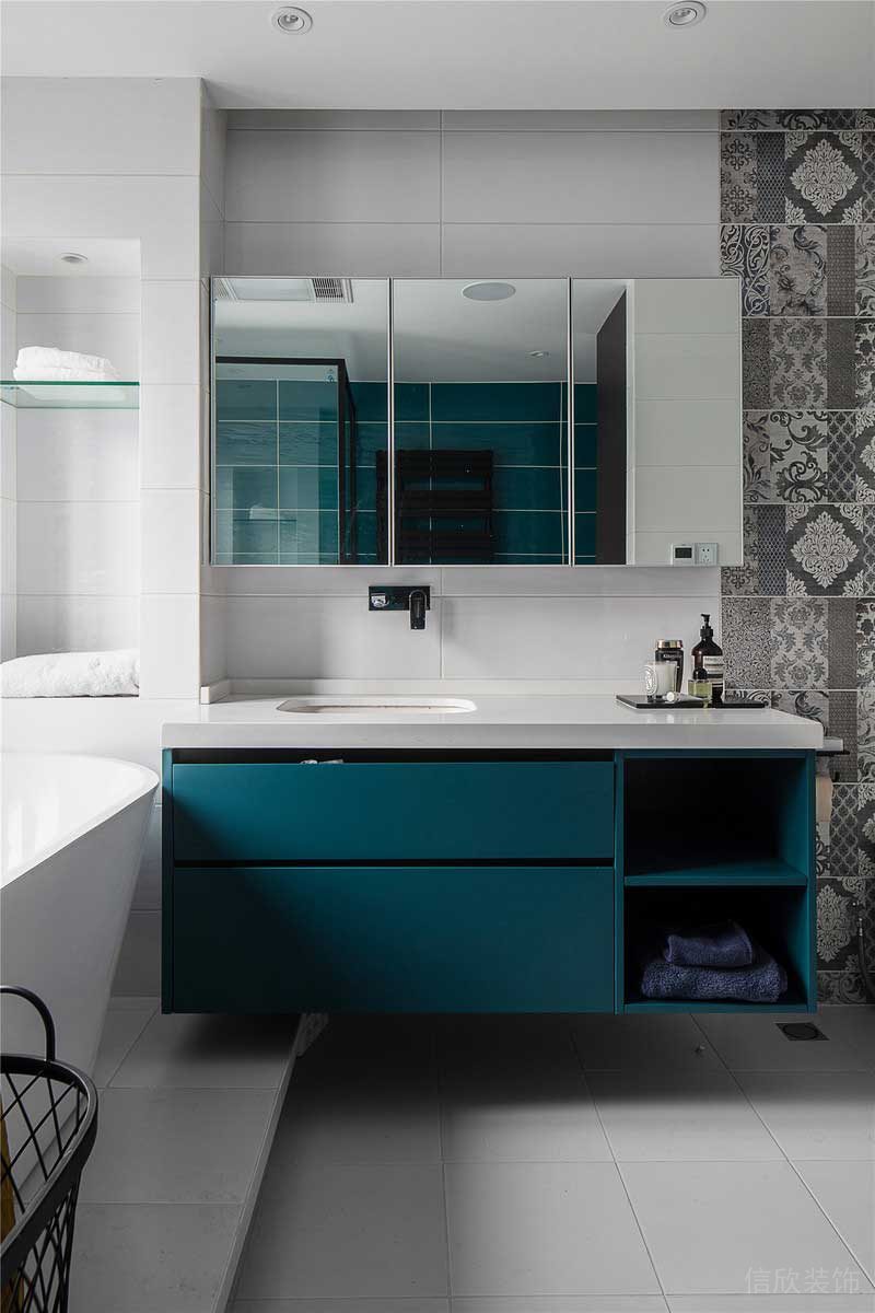 深圳龍崗平湖現(xiàn)代風(fēng)格新房裝修設(shè)計效果圖衛(wèi)生間