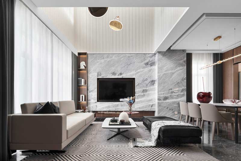 深圳南山區(qū)現(xiàn)代輕奢住宅新房裝修客廳 深圳南山區(qū)現(xiàn)代輕奢住宅新房裝修客廳