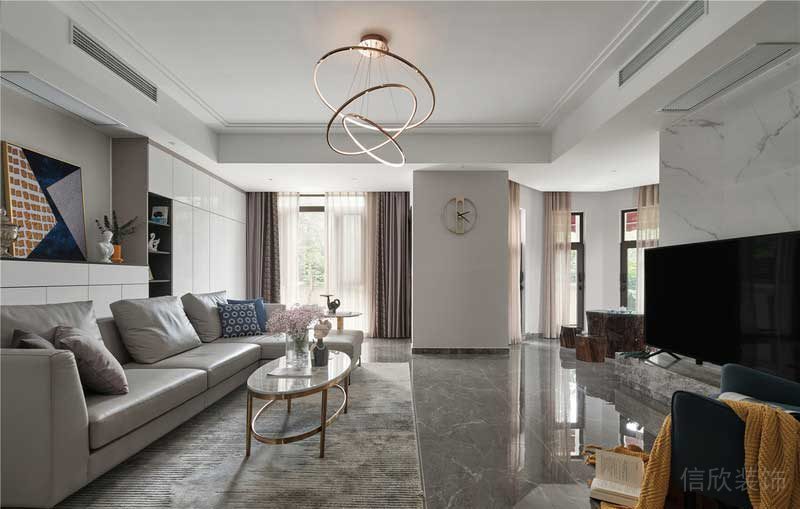 深圳羅湖區(qū)現(xiàn)代風格家裝裝修設計圖客廳