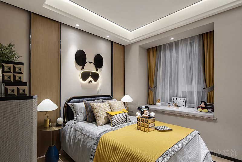 深圳鹽田區(qū)現(xiàn)代輕奢風(fēng)家庭住房裝修設(shè)計案例兒童房
