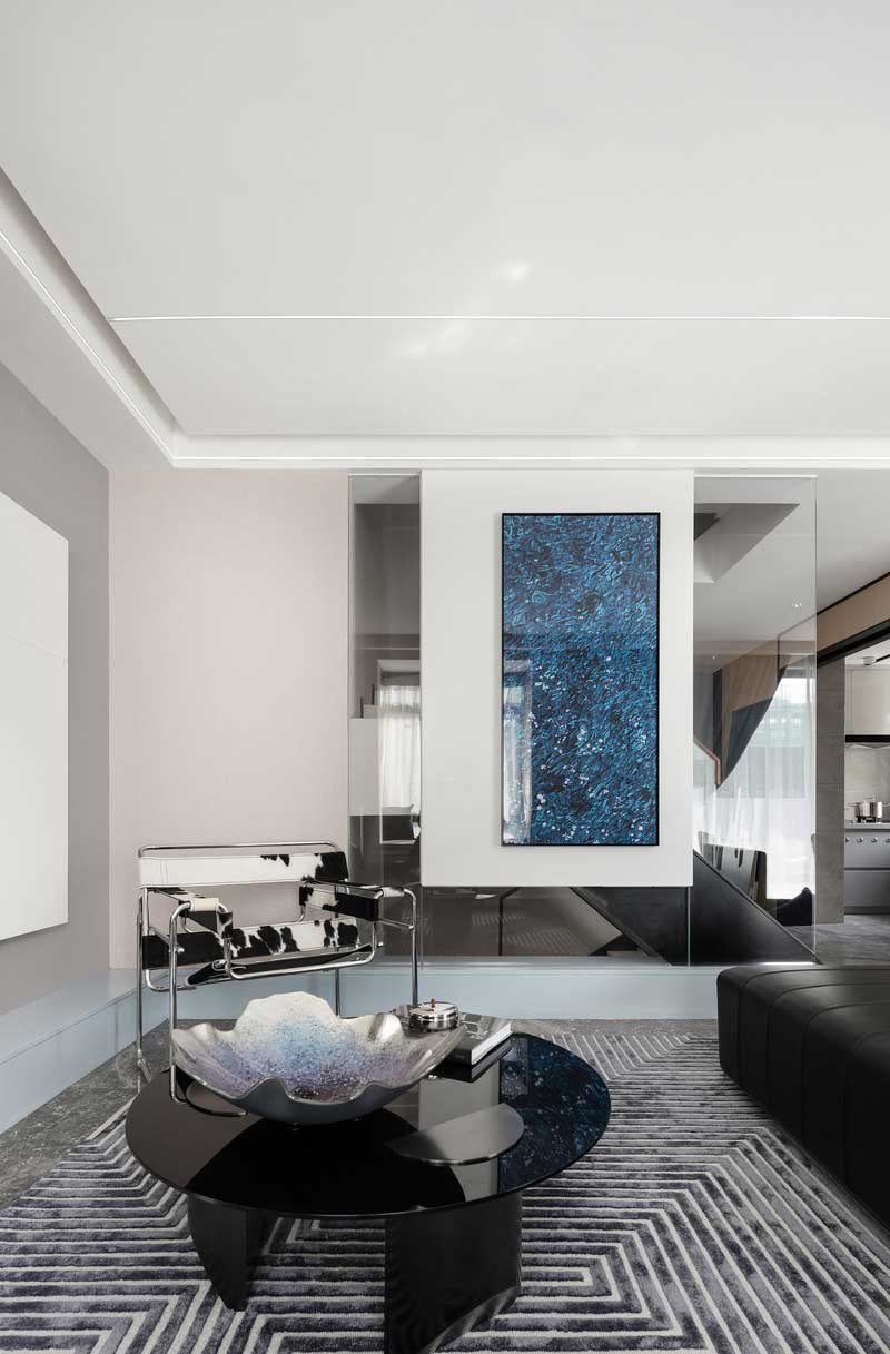 深圳福田現(xiàn)代北歐風(fēng)家居裝修設(shè)計主臥套房起居室