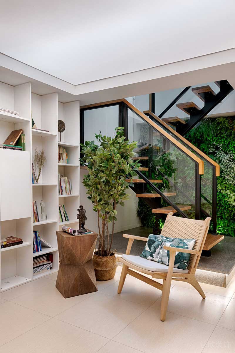 深圳羅湖現(xiàn)代北歐風(fēng)家庭住宅舊房翻新裝修書吧