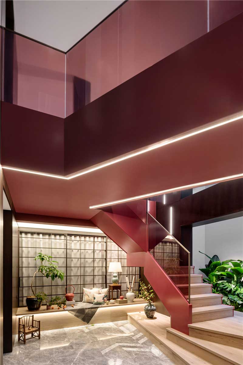 深圳寶安新中式田園風(fēng)別墅裝修地下室